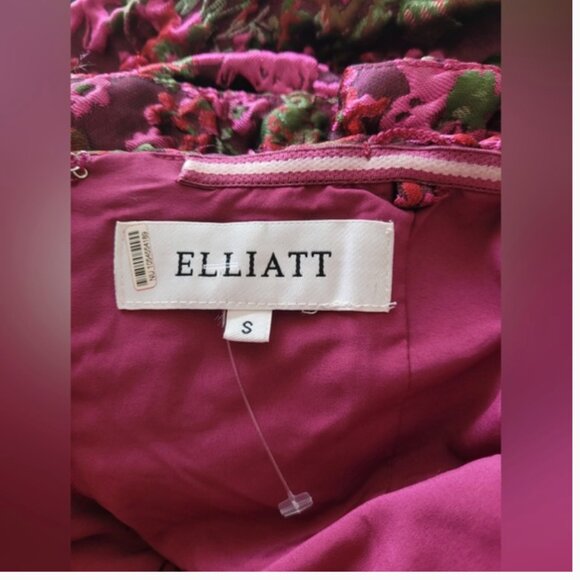 Elliatt Camellia Purple Floral Brocade Strapless Convertible Maxi Dress Gown - Picture 4 of 6